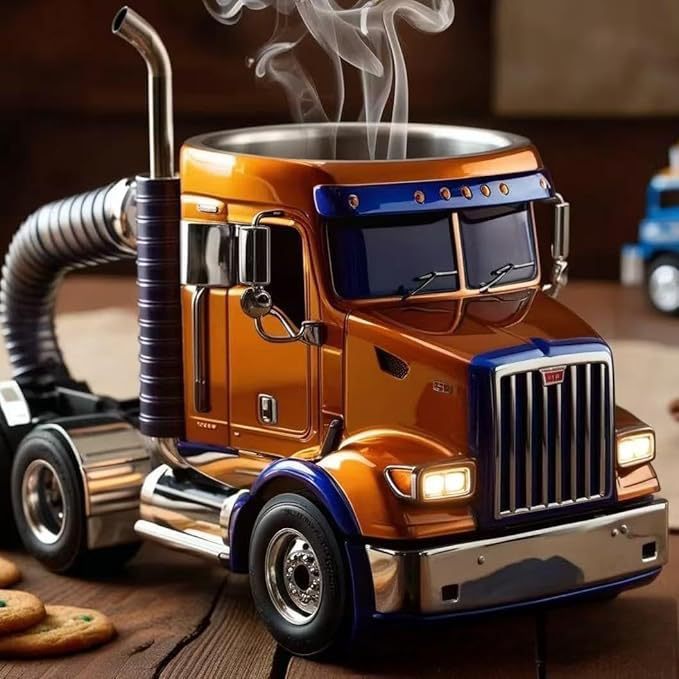 Durable Handcrafted Coffee Cup Semi-trailer Truck