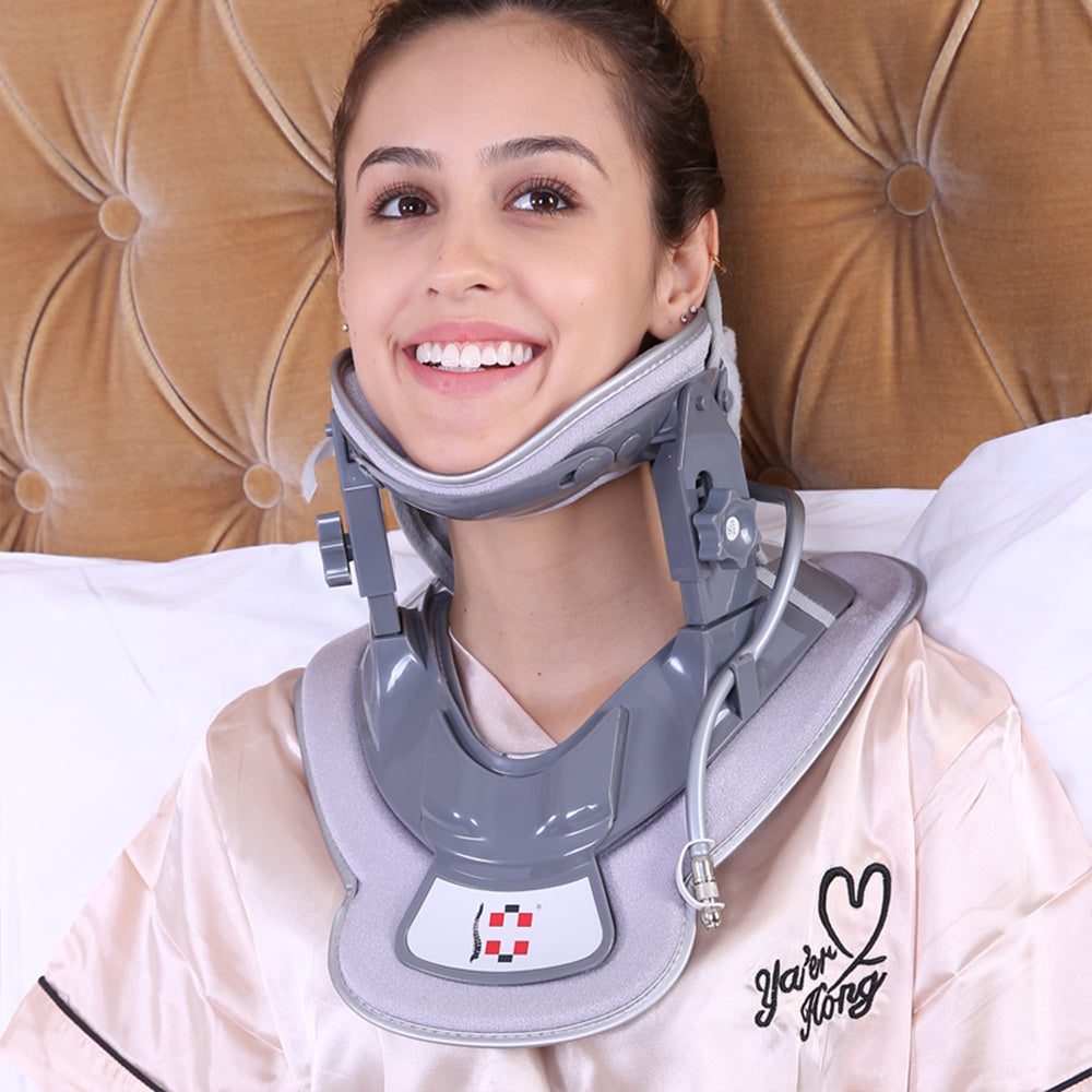 Relief Collar Physiotherapy Adjustable Stretcher Spine Corrector Support Air Neck Cervical Traction Device