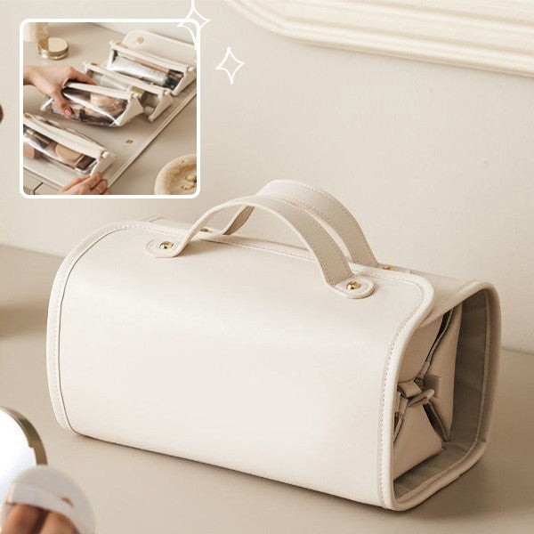 New Folding Cosmetic Bag, Large Capacity Handbag, Waterproof Travel Storage