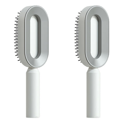 Self Cleaning Hair Brush For Women One-key Cleaning