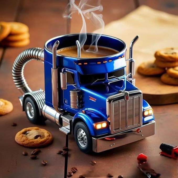 Durable Handcrafted Coffee Cup Semi-trailer Truck