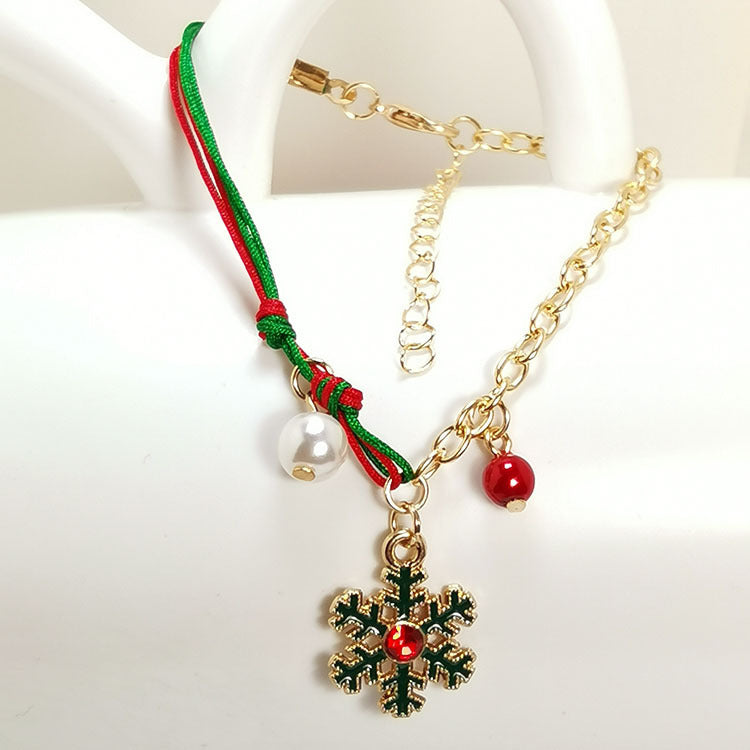 Santa Claus Tree Snowflake Elk Snowman Bracelet