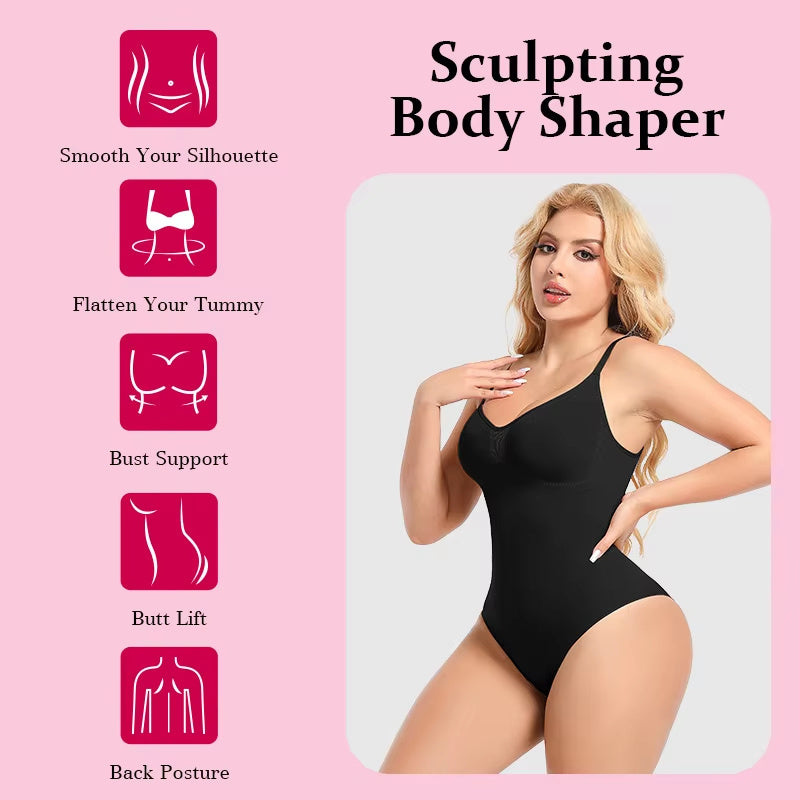 Seamless Slimming Fajas Bodysuit