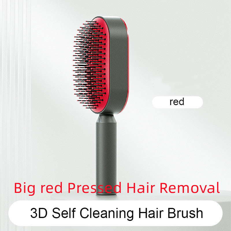 Self Cleaning Hair Brush For Women One-key Cleaning