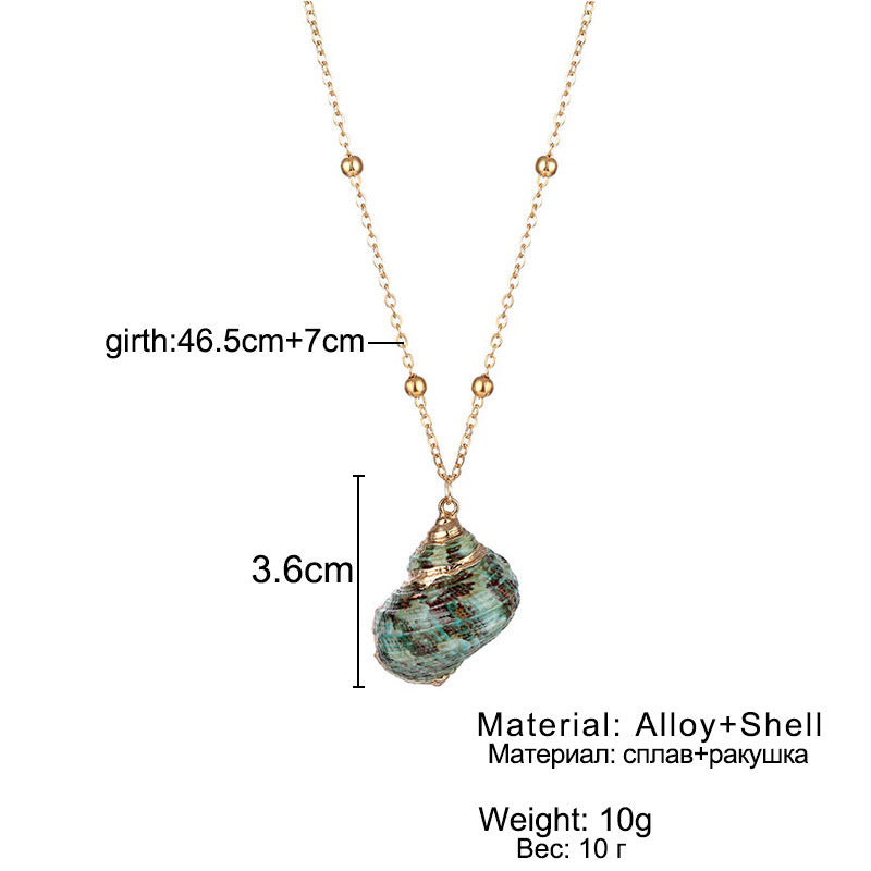 Beach Shell Gold-plated Pendant Conch Necklace