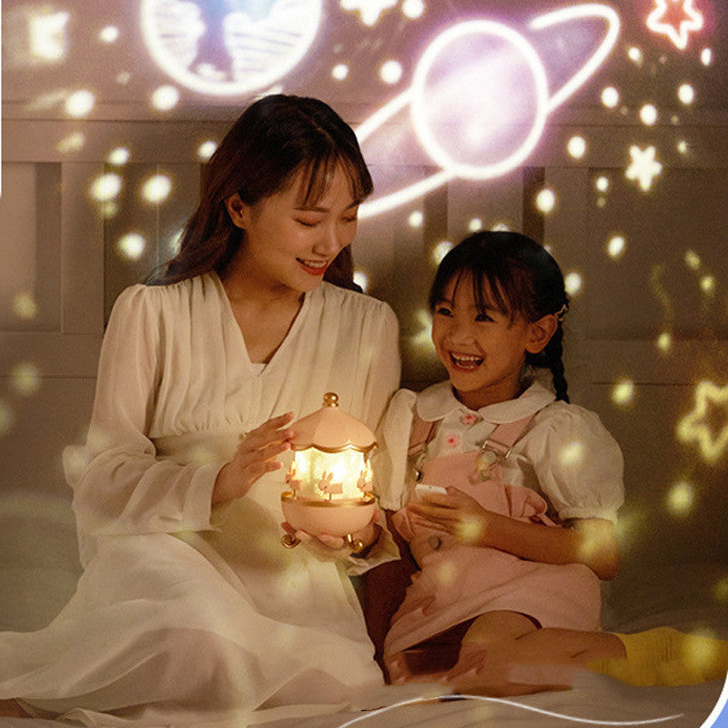 Night Light Projector for Kids Nursery, Space Rotation USB Rechargeable Led Night Lamp 12 Films