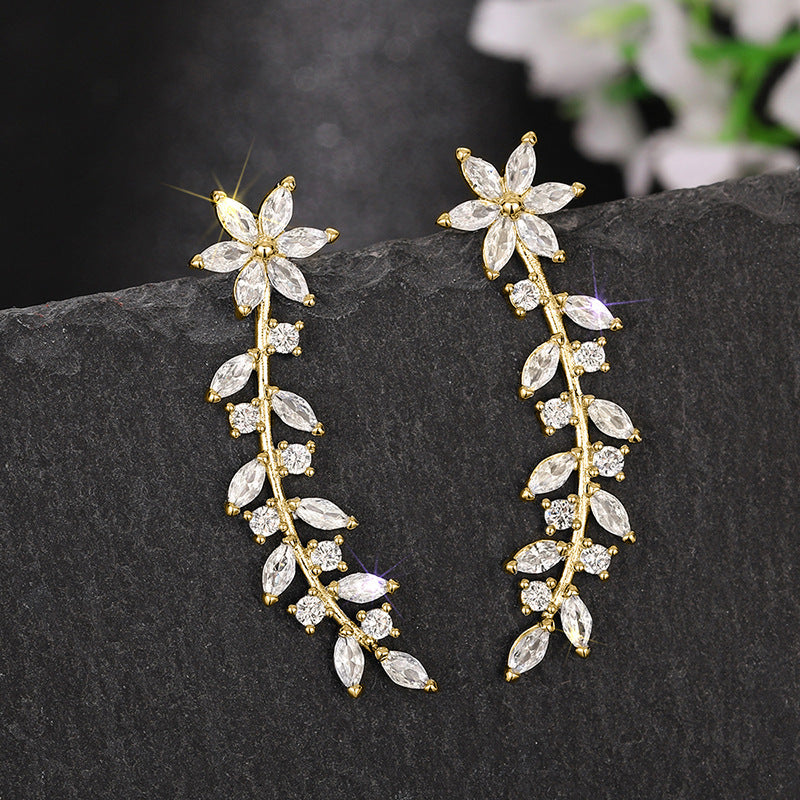 Celebrity Diamond Flower Earrings