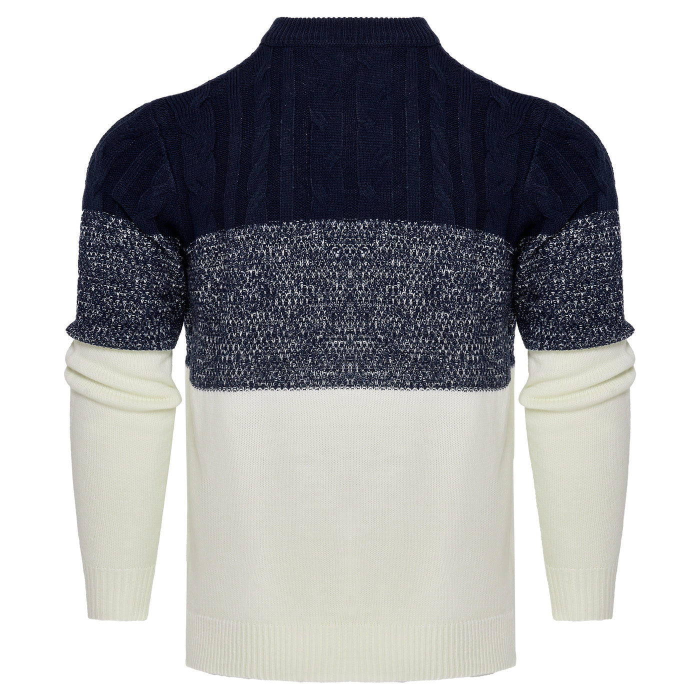 Men's Casual Color Sleeve Cable Knit Pullover