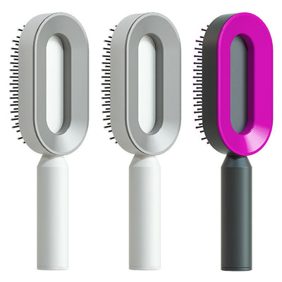 Self Cleaning Hair Brush For Women One-key Cleaning