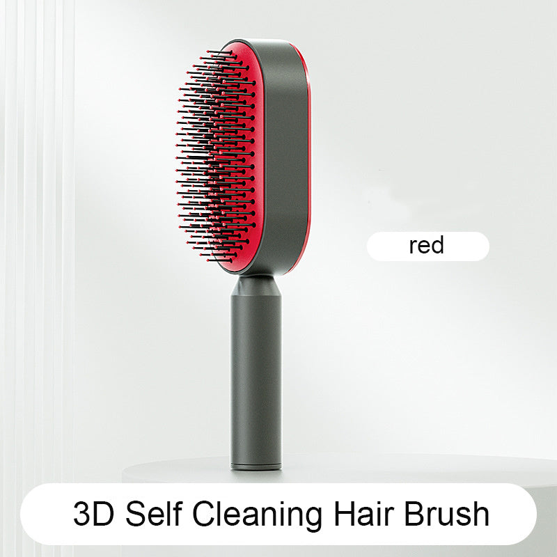 Self Cleaning Hair Brush For Women One-key Cleaning