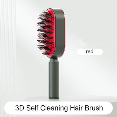 Self Cleaning Hair Brush For Women One-key Cleaning