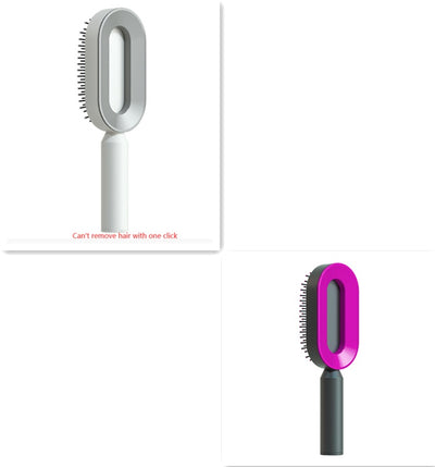 Self Cleaning Hair Brush For Women One-key Cleaning