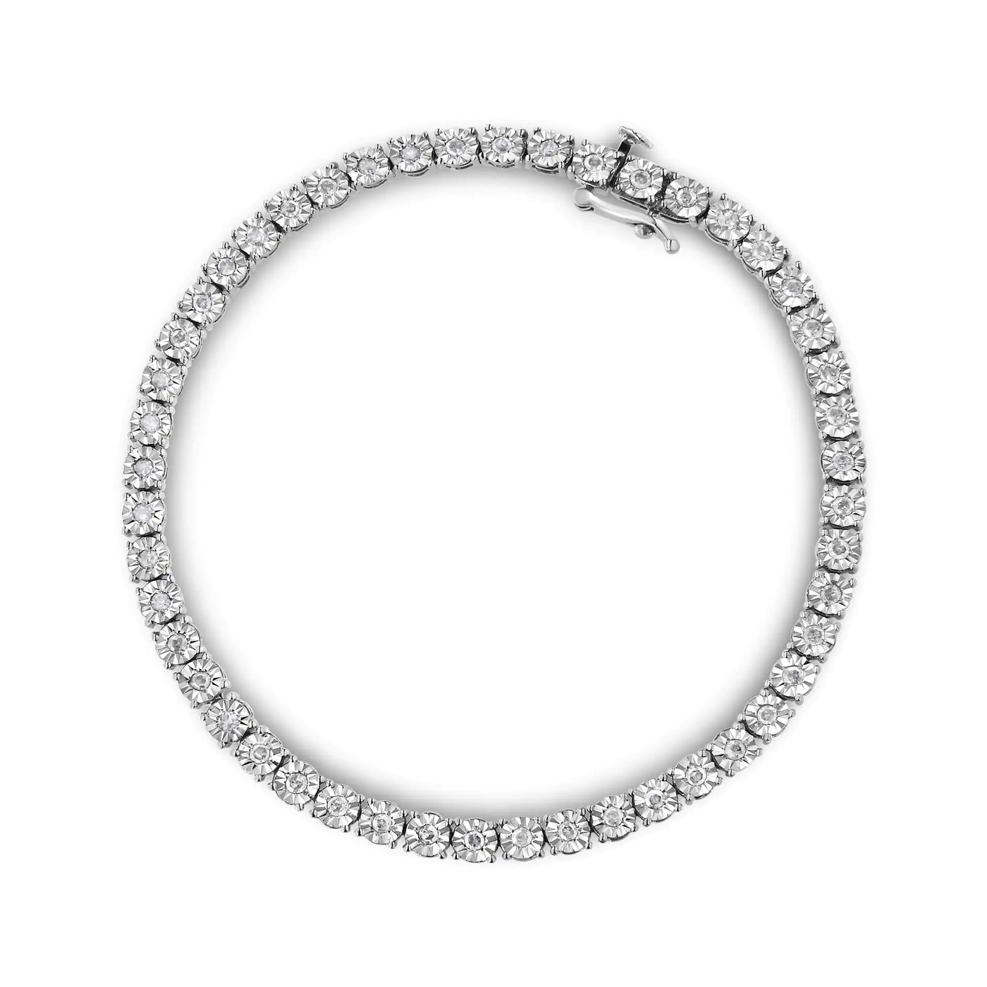 White Gold Round-Cut Diamond Bracelet