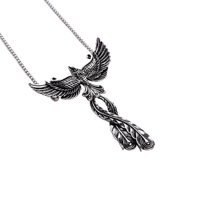 Big Phoenix Pendant Necklace