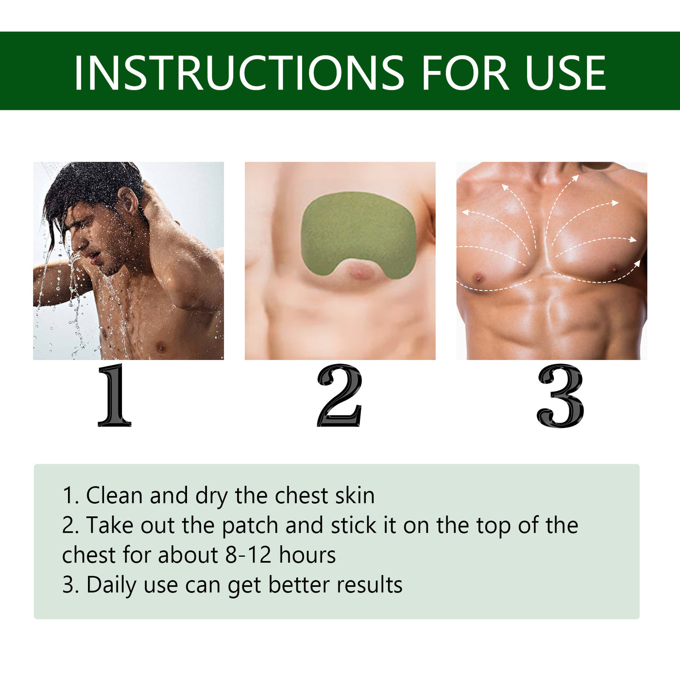 Men's Chest Care Firming Chest Skin Anti-Sagging Men's Chest Care Patch