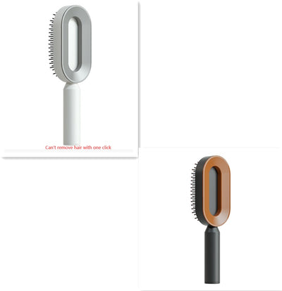 Self Cleaning Hair Brush For Women One-key Cleaning