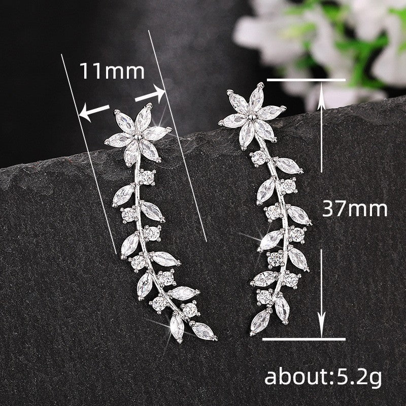 Celebrity Diamond Flower Earrings