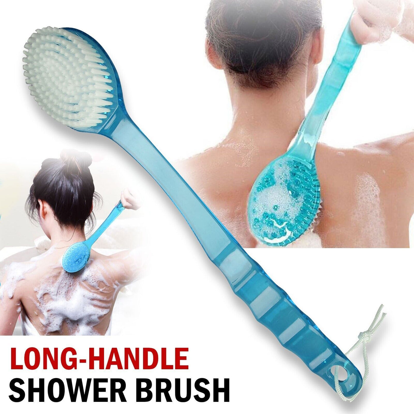 Long Handle Bath and Shower Body Massage Brush