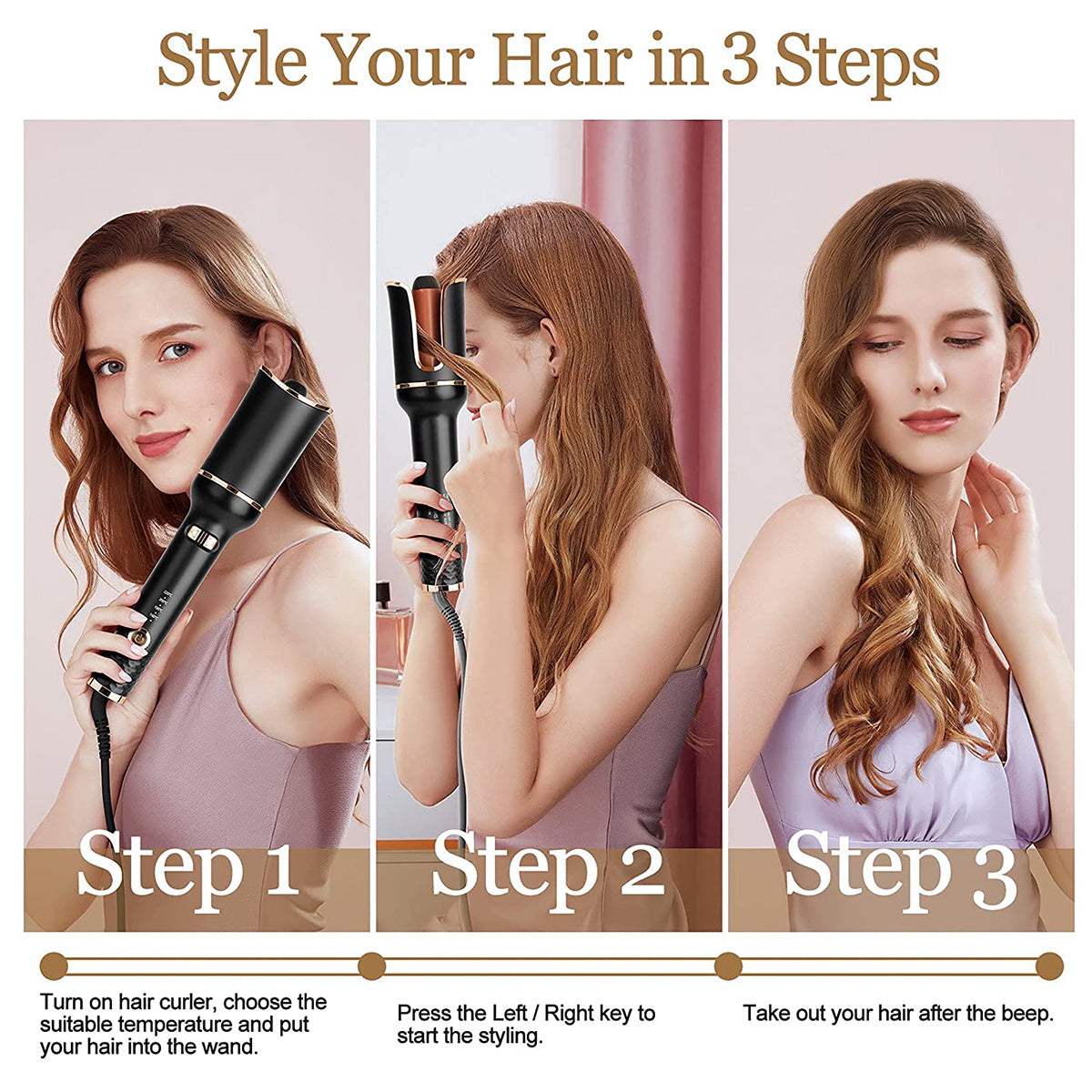 Automatic Curling Iron Magic Wand Wave Styling