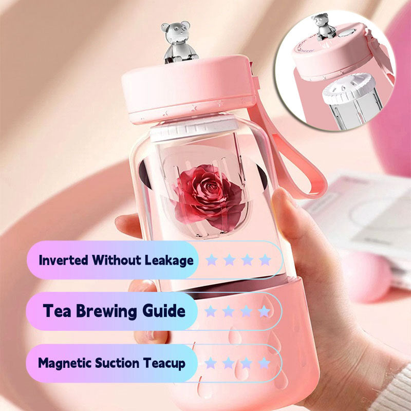 Tea Water Separation Magnetic Glass Water Cup Sealed Without Leakage