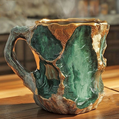 400ml Resin Mineral Crystal Coffee Mug with Handle