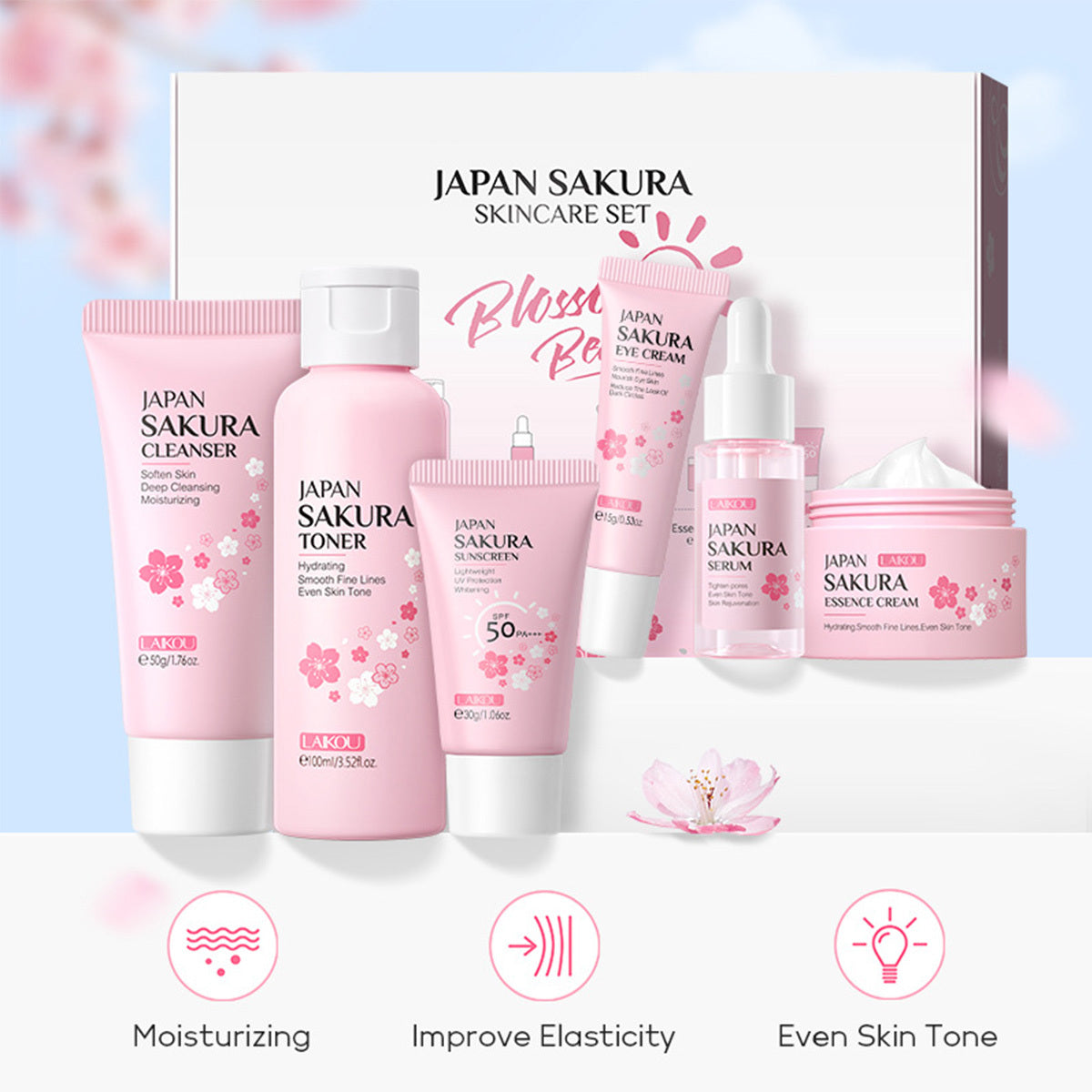 Skin Care Set JAPAN SAKURA Women Beauty Gift Set