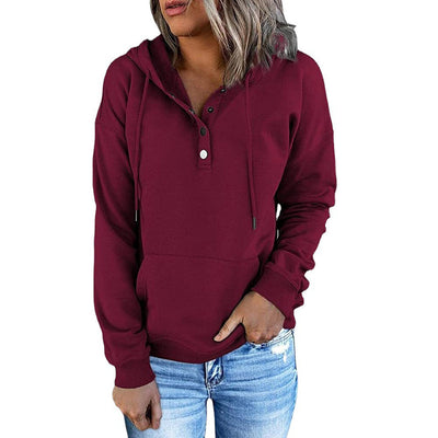 Women's Long-sleeved Coat Loose Casual Hooded Sweater