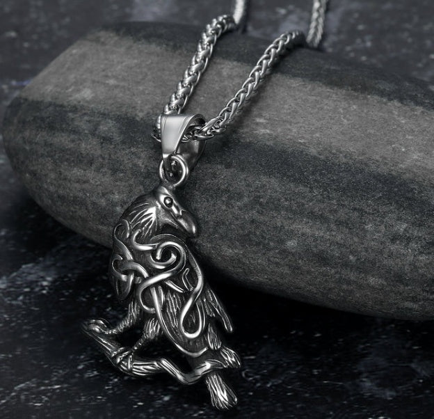 Asgard Crafted Circular Horn Rune Pendant Chain