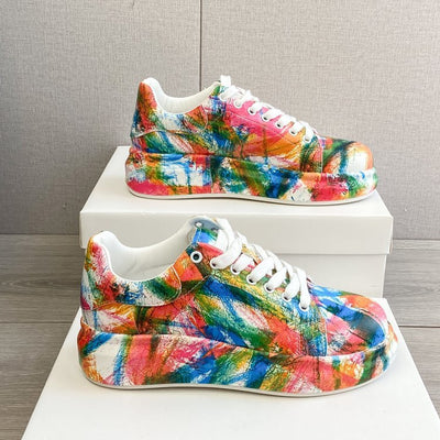 Graffiti Plus Size Casual Sneakers