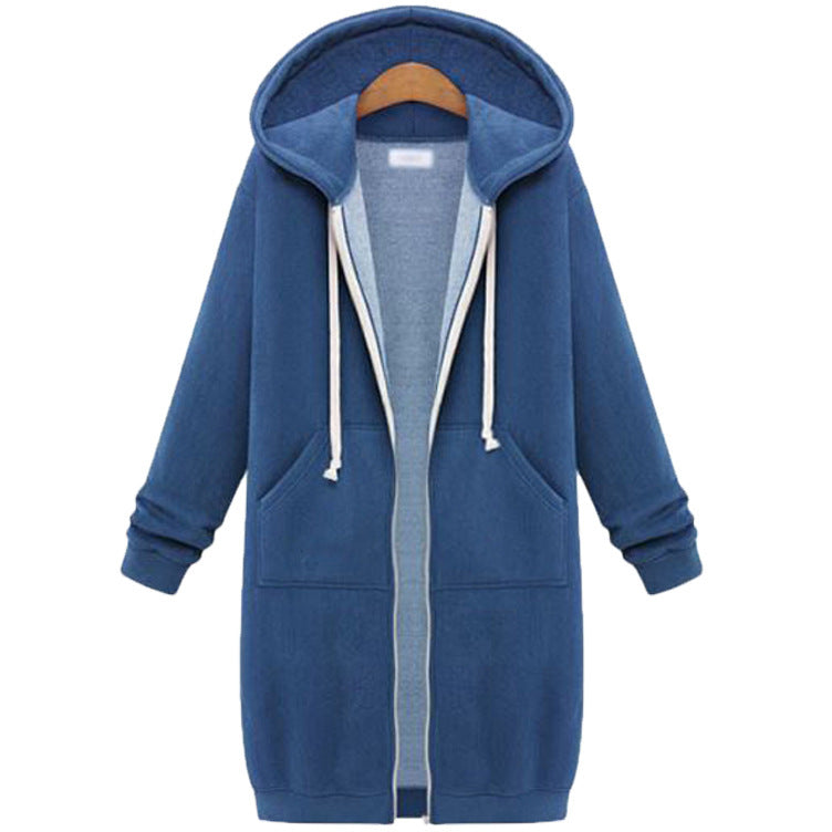 Hooded Long Sleeve Fleece Sweater