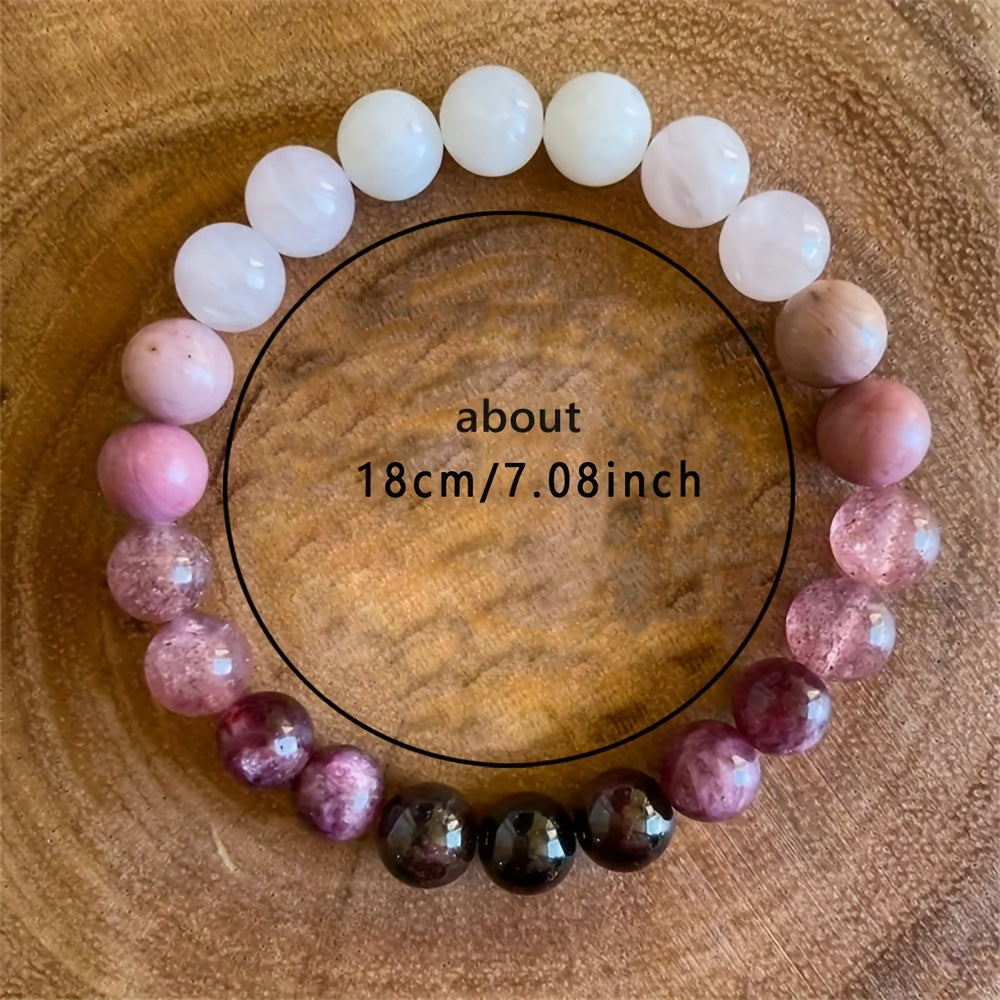 Peach Blossom Natural Stone Bracelet