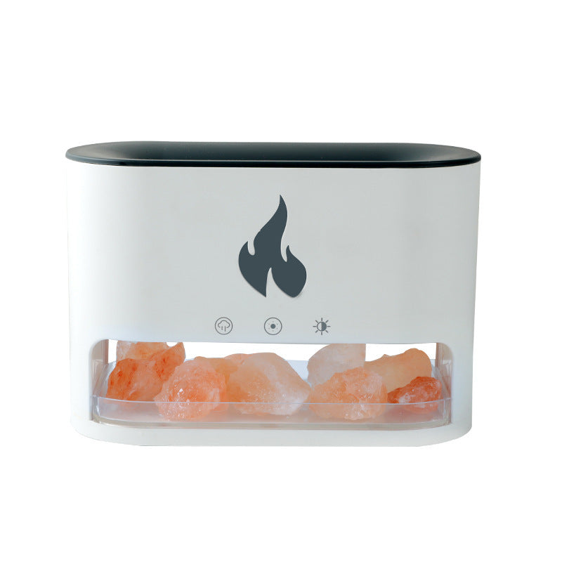 Flame Humidifier Aromatherapy Machine Crystal Salt Stone