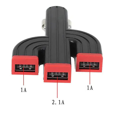 Cactus Shape TRIPLE Ports High Speed Car Adapter