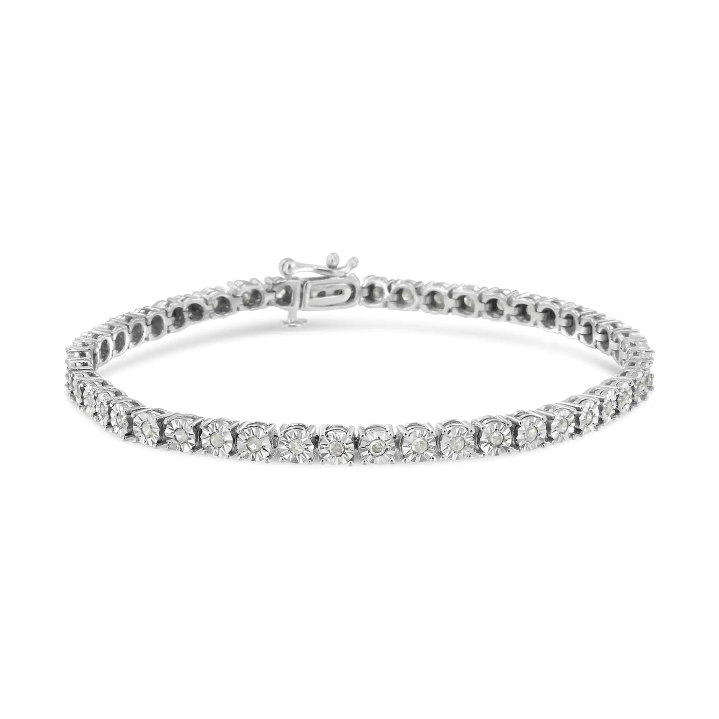 White Gold Round-Cut Diamond Bracelet