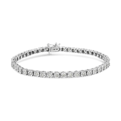 White Gold Round-Cut Diamond Bracelet