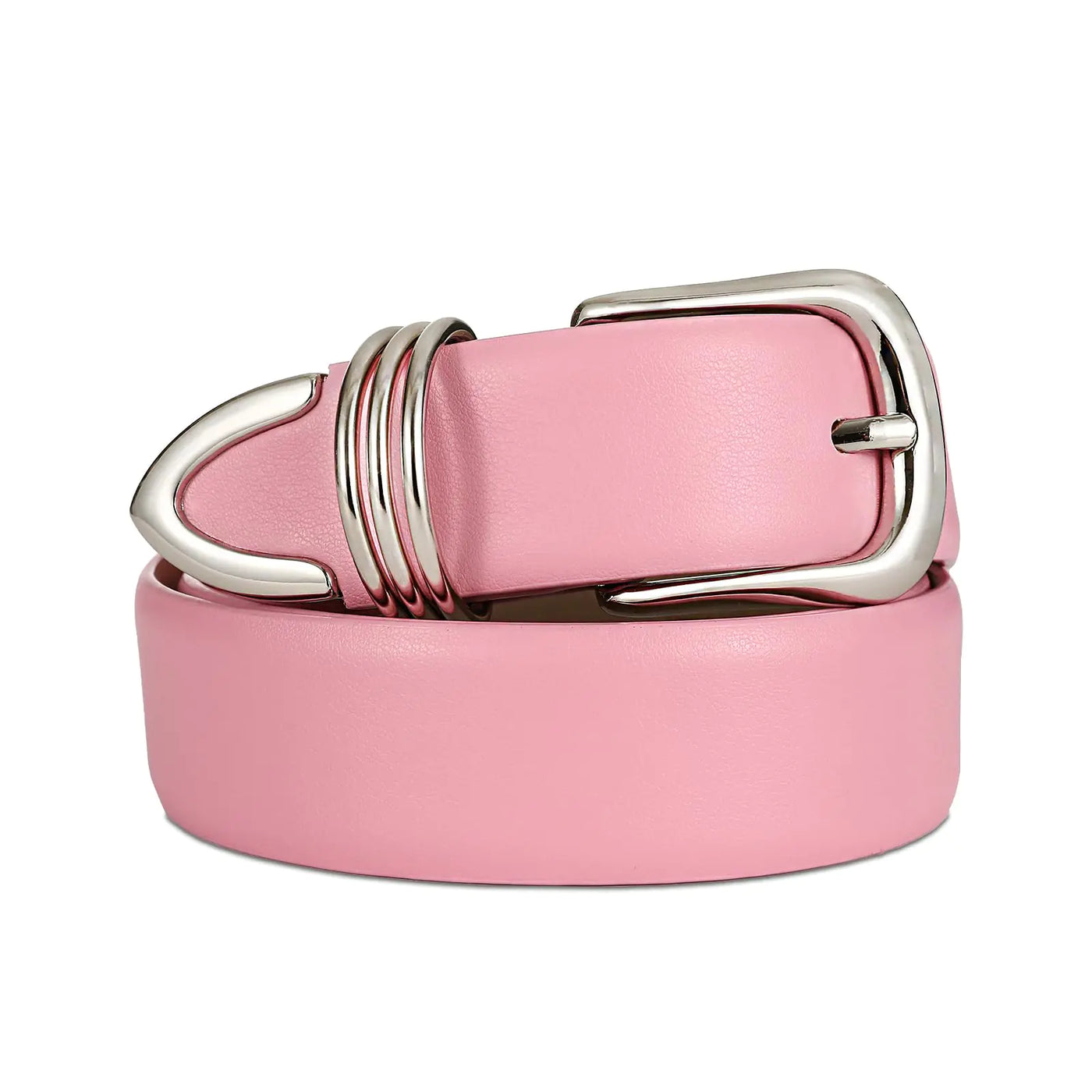 Women's Leather Belt with Gold Buckle