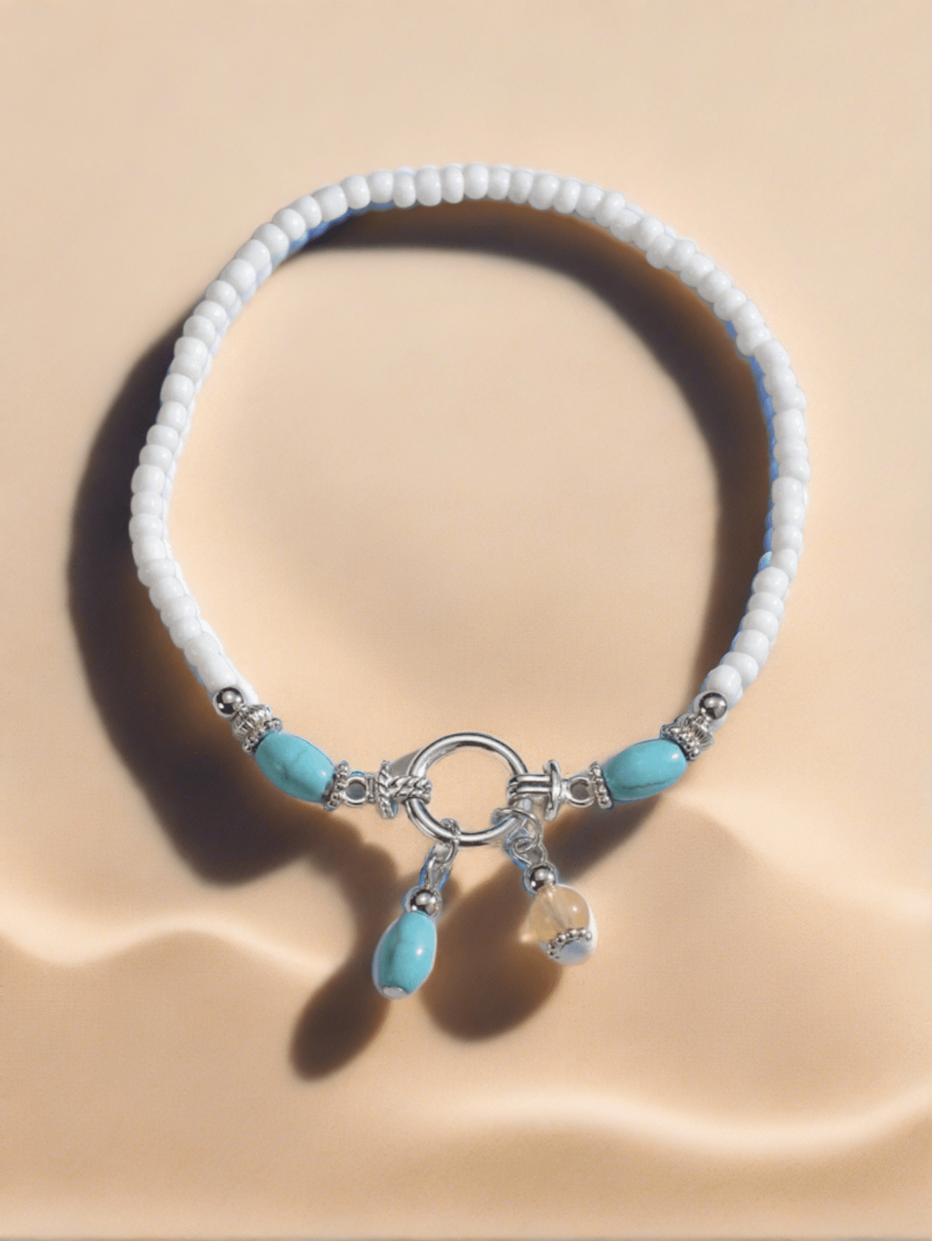 Beach Beaded Stretch Ankle Bracelet