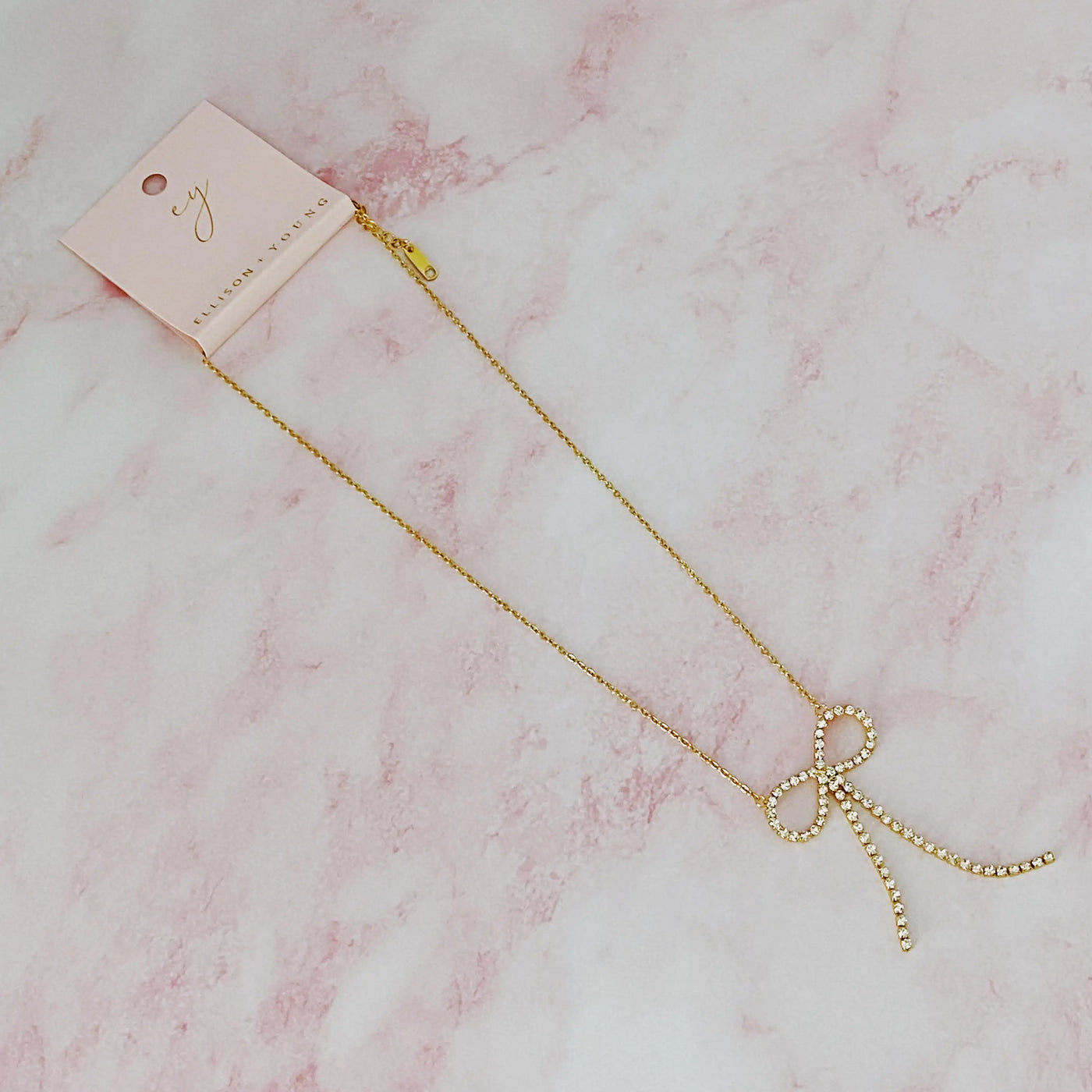 Adorable Shine Bow Necklace